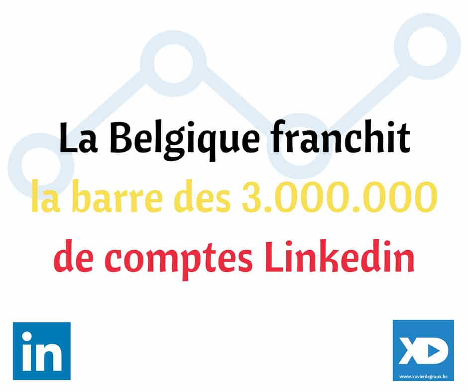 Belgique : 3 millions de comptes Linkedin