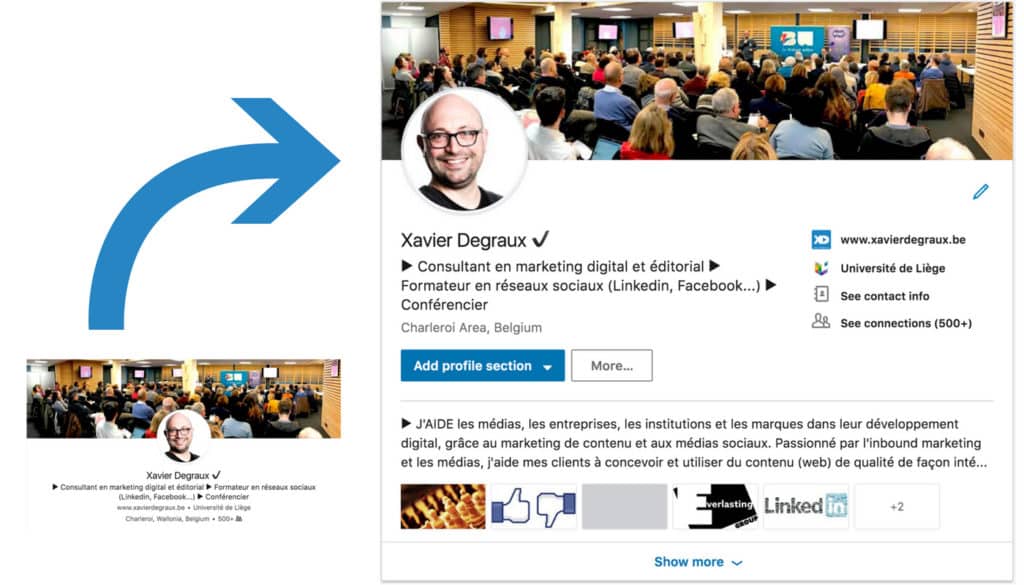 Différences profil Linkedin