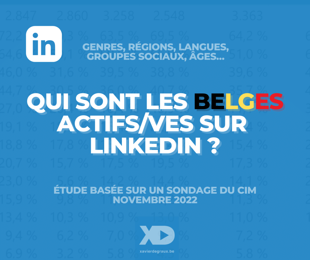 LinkedIn Belgique statistiques Degraux 2023