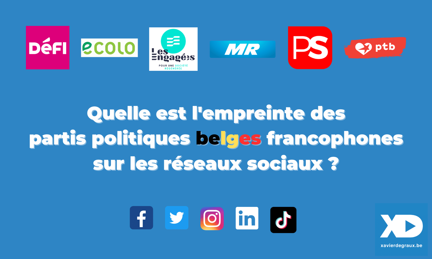 Réseaux sociaux : quelle est l’empreinte des partis politiques belges francophones ?