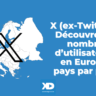 Combien reste-t-il d'utilisateurs de X (ex-Twitter) en France, aux Pays-Bas, en Allemagne, en Belgique… ? (chiffres officiels)