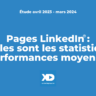 Pages LinkedIn: quelles sont les statistiques et performances moyennes? (étude mars 2024)