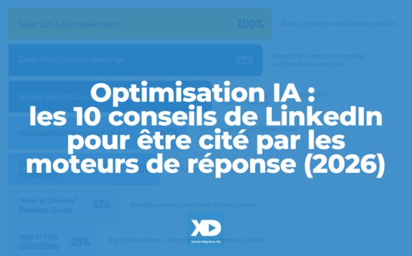Optimisation IA les 10 conseils de LinkedIn pour être cité par les moteurs de réponse (2026)