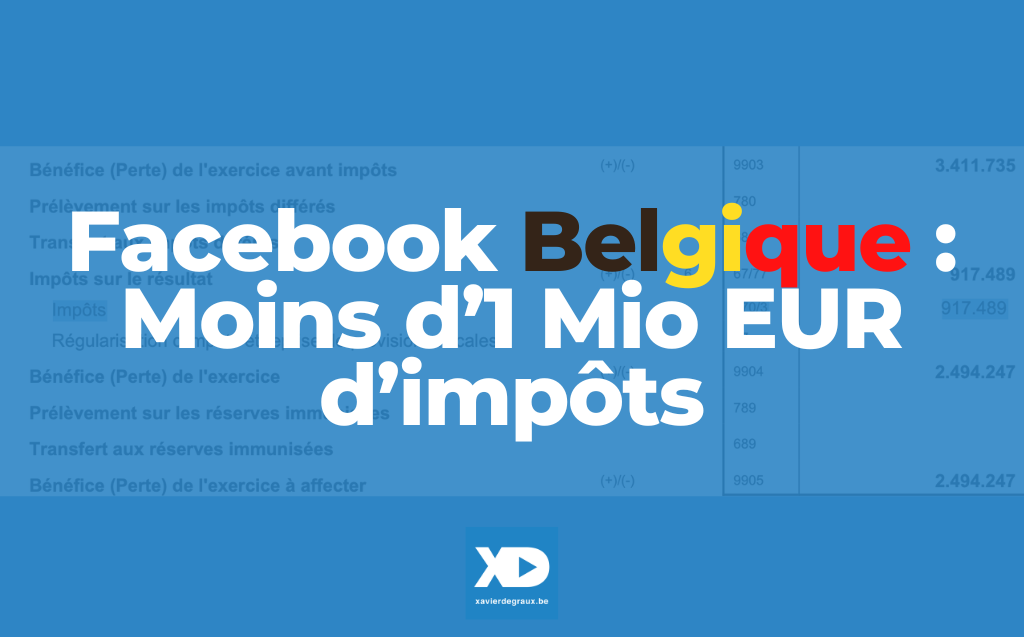Comment Meta va payer moins d&rsquo;1 Mio EUR d&rsquo;impôts en Belgique pour 2025