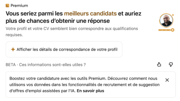Job Match LinkedIn en français Degraux 2026